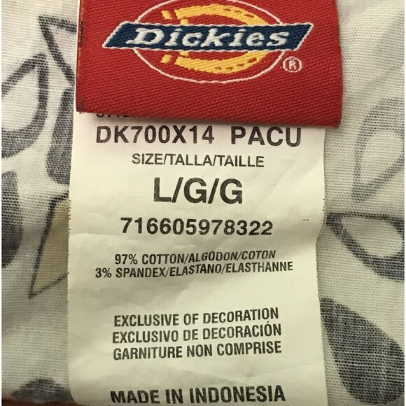 Dickies Cancer Cure Top Women's L Multicolor Cotton Poly  Pockets V-Neck Scrubs - Picture 10 of 11